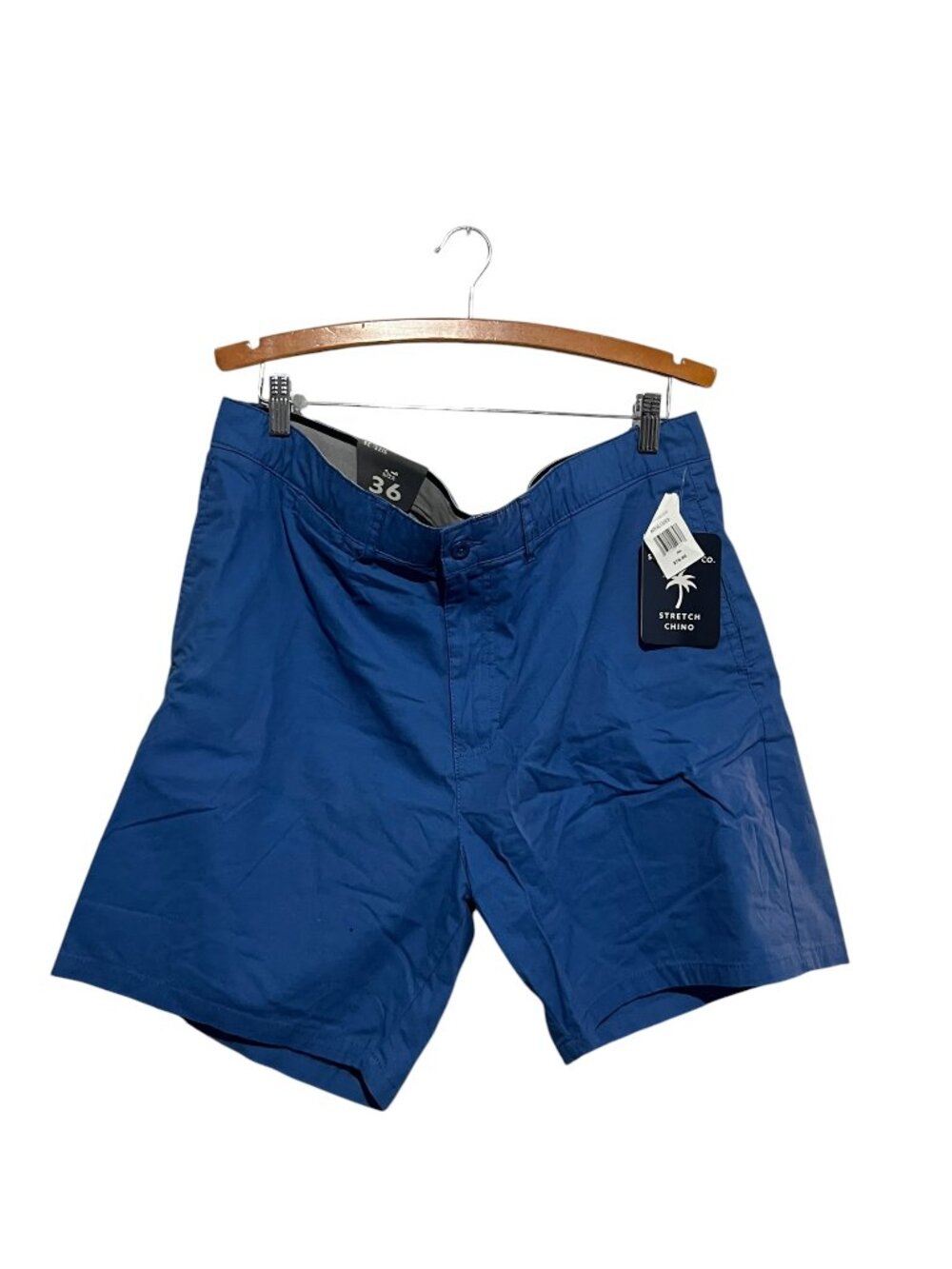 Surf & Swim Co. Stretch Chino Shorts Blue Men's Size 36 Royal Cloud NWT